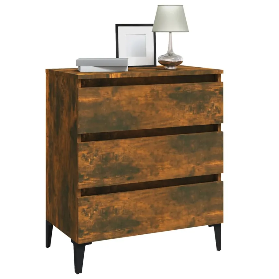 Buffet Chêne fumé 60x35x69 cm Bois d'ingénierie - 4