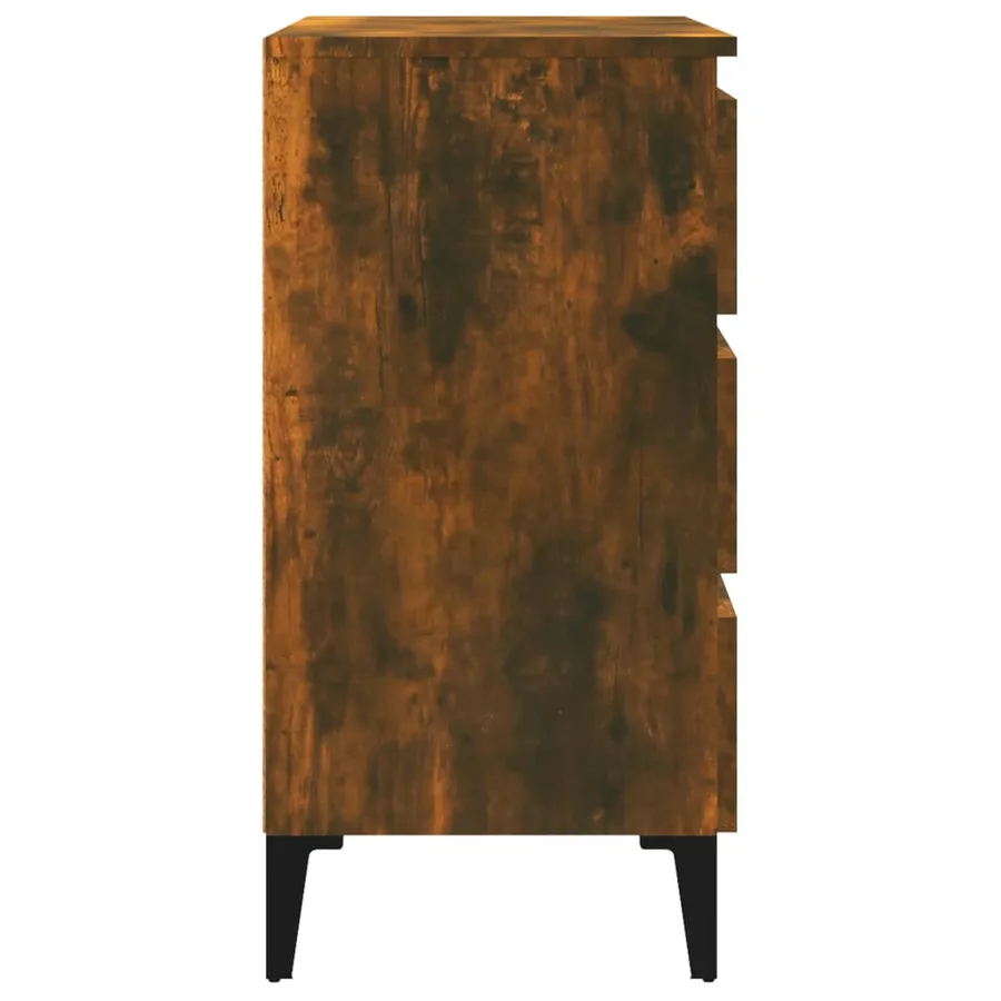 Buffet Chêne fumé 60x35x69 cm Bois d'ingénierie - 7