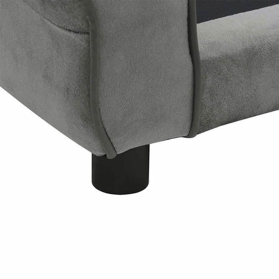 Canapé pour chien Gris foncé 72x45x30 cm Peluche - 11