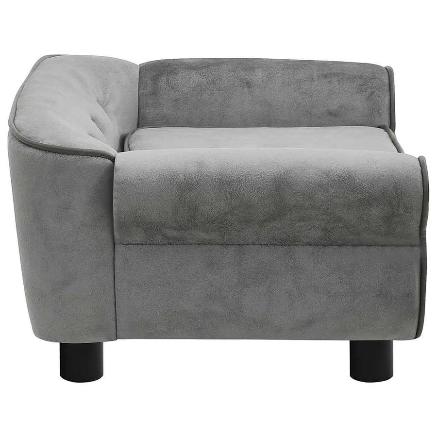Canapé pour chien Gris foncé 72x45x30 cm Peluche - 7