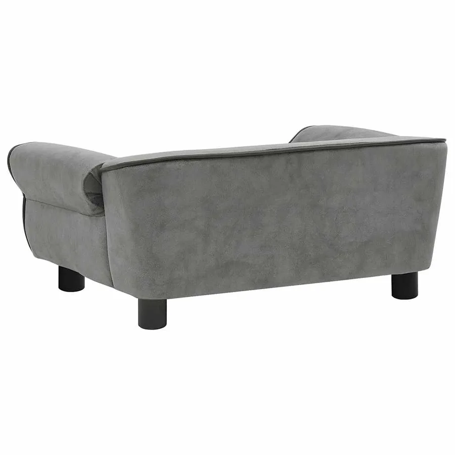 Canapé pour chien Gris foncé 72x45x30 cm Peluche - 8