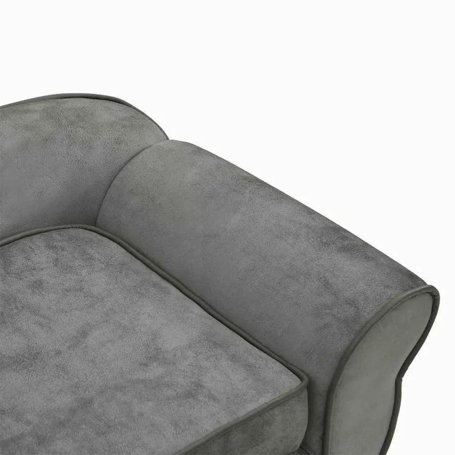 Canapé pour chien Gris foncé 72x45x30 cm Peluche - 9