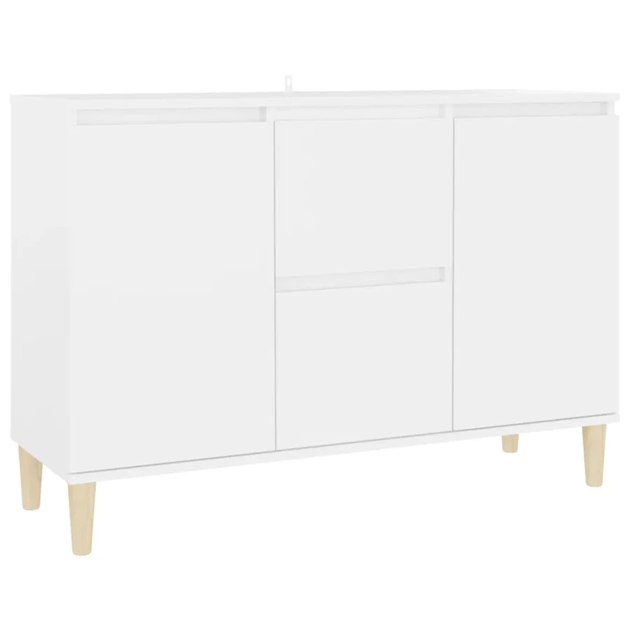 Buffet blanc 101x35x70 cm bois d'ingénierie - 2