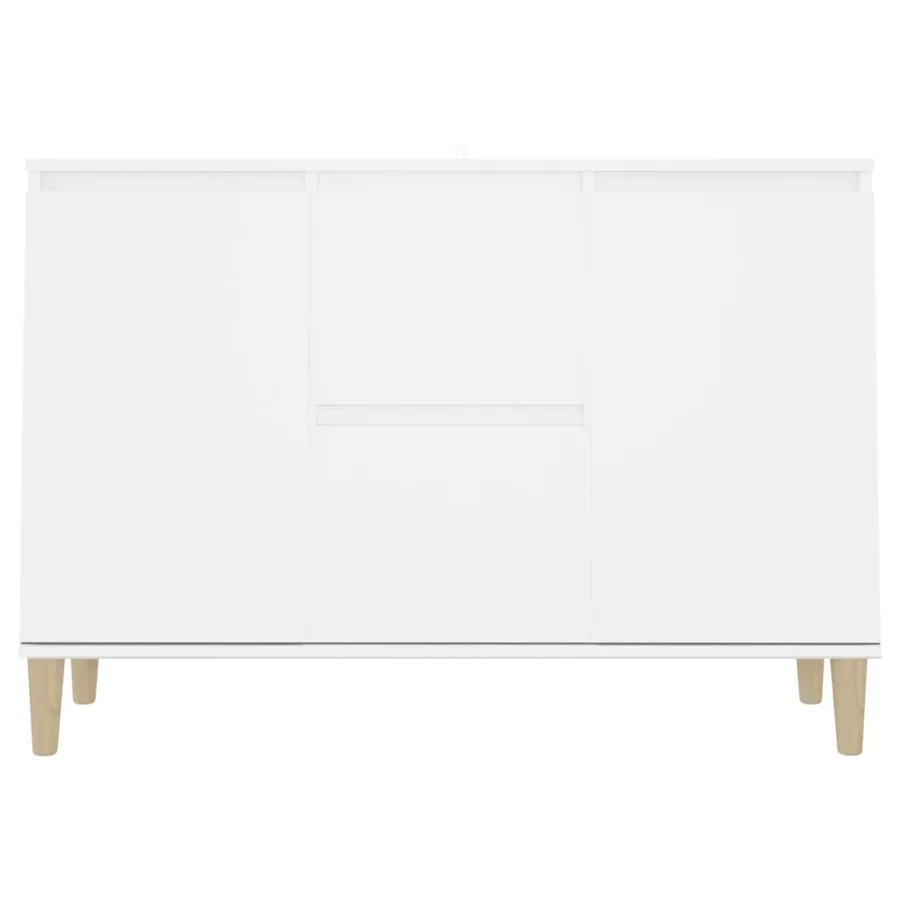 Buffet blanc 101x35x70 cm bois d'ingénierie - 5