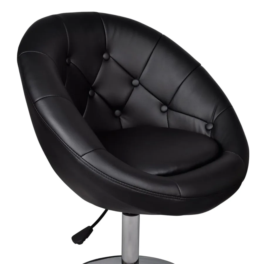 Tabourets de bar lot de 2 noir similicuir - 3