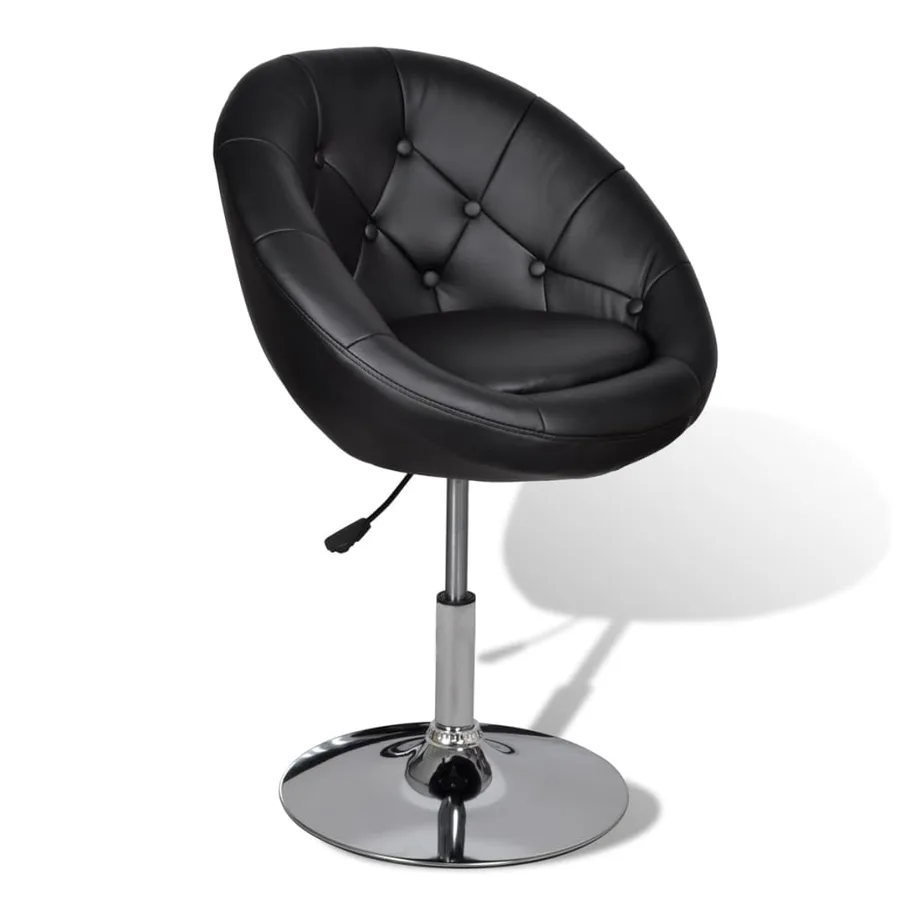 Tabourets de bar lot de 2 noir similicuir - 5