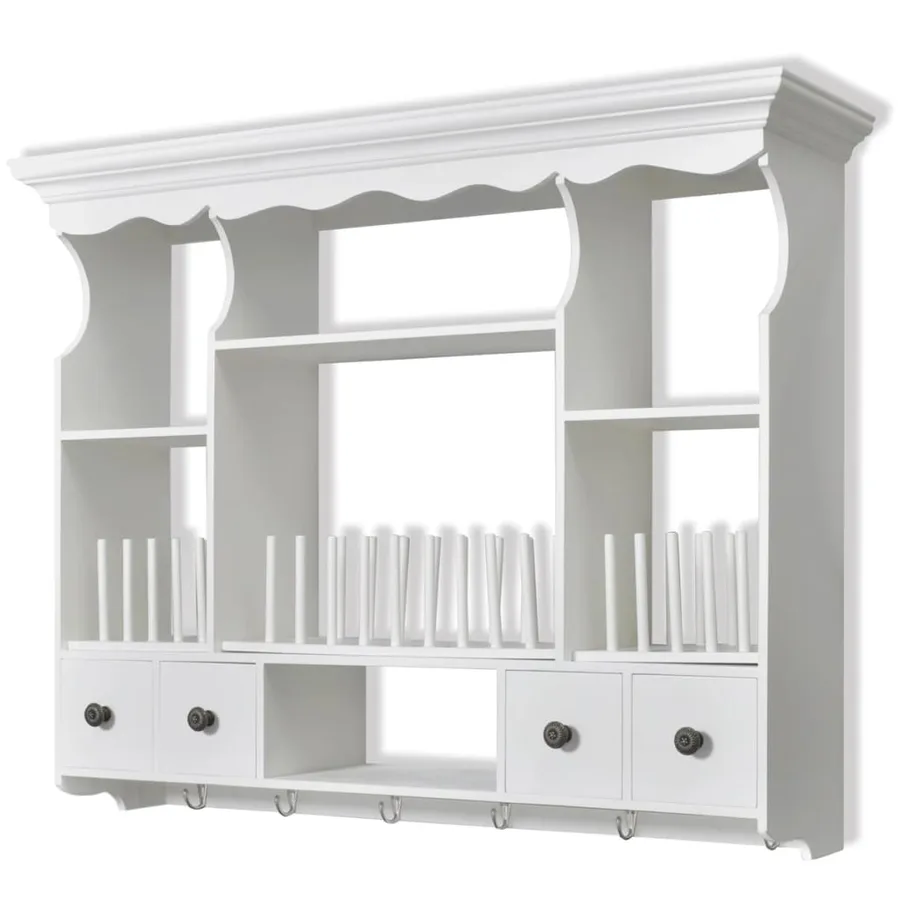 Armoire murale de cuisine en bois Blanc - 2
