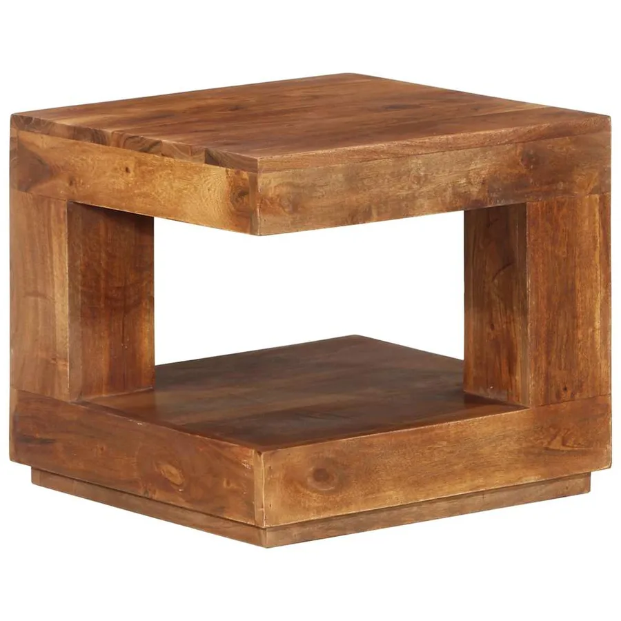 Table basse 45x45x40 cm Bois d'acacia massif - 10