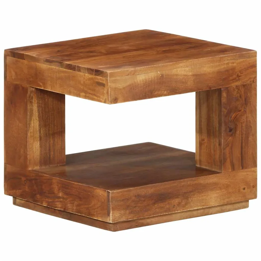 Table basse 45x45x40 cm Bois d'acacia massif - 11