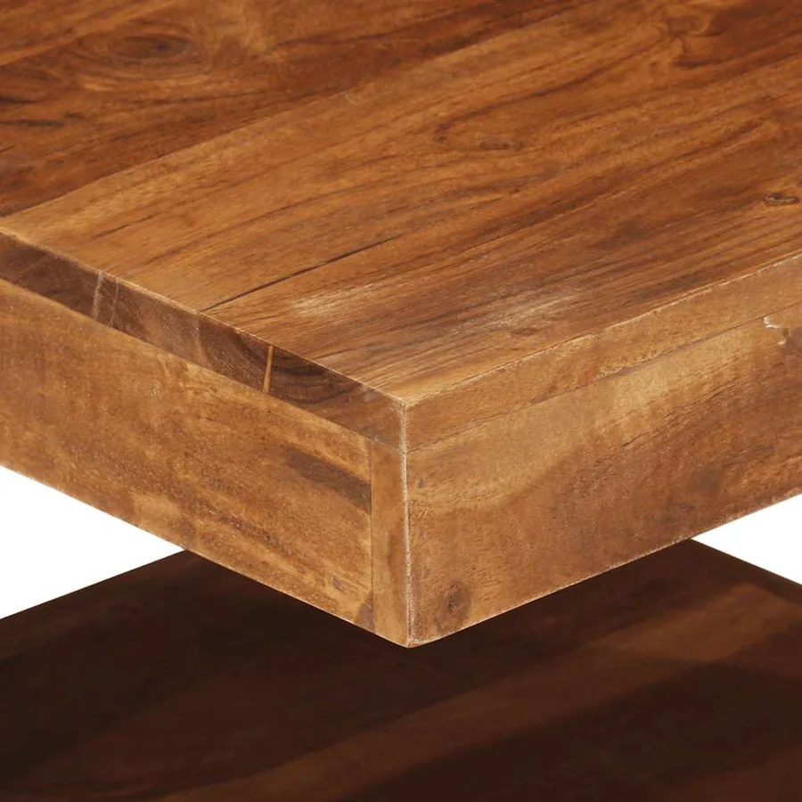 Table basse 45x45x40 cm Bois d'acacia massif - 4