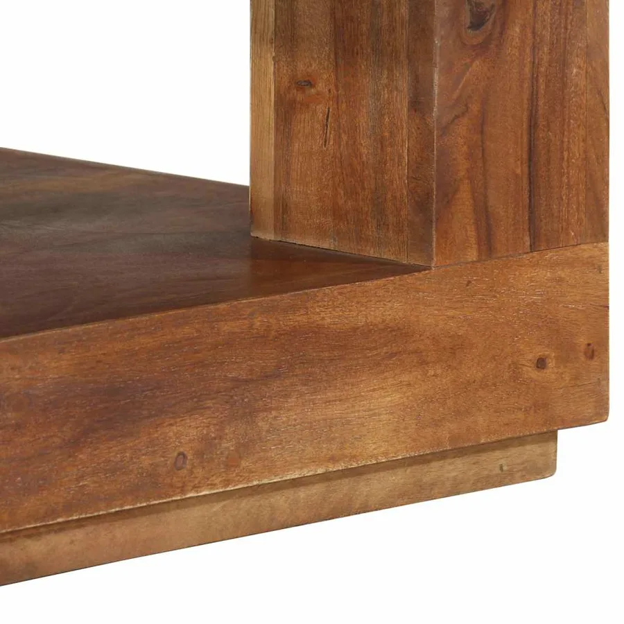 Table basse 45x45x40 cm Bois d'acacia massif - 5