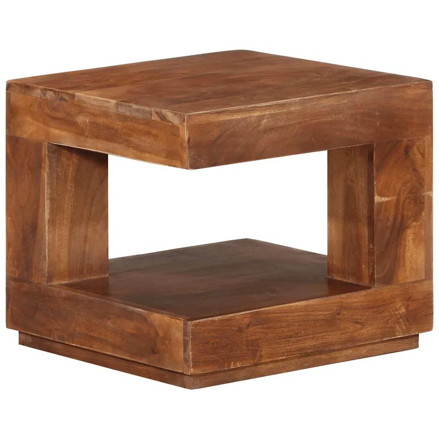 Table basse 45x45x40 cm Bois d'acacia massif - 8