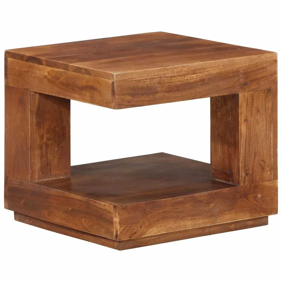 Table basse 45x45x40 cm Bois d'acacia massif - 9