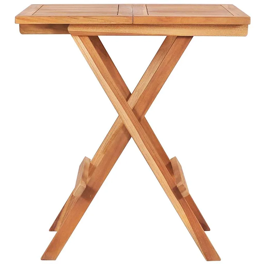Ensemble de bistro 3pcs avec coussins crème Bois de teck massif - 9