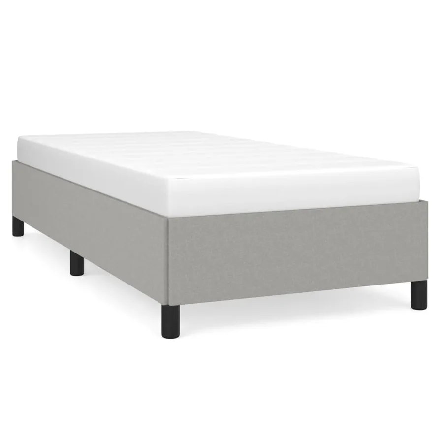 Cadre de lit sans matelas gris clair 80x200 cm tissu - 2