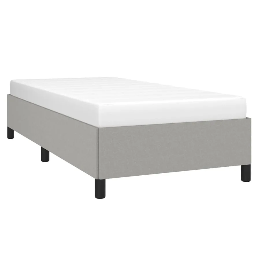 Cadre de lit sans matelas gris clair 80x200 cm tissu - 4