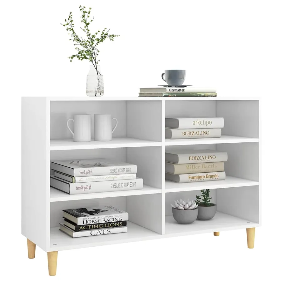 Buffet blanc 103,5x35x70 cm bois d'ingénierie - 3
