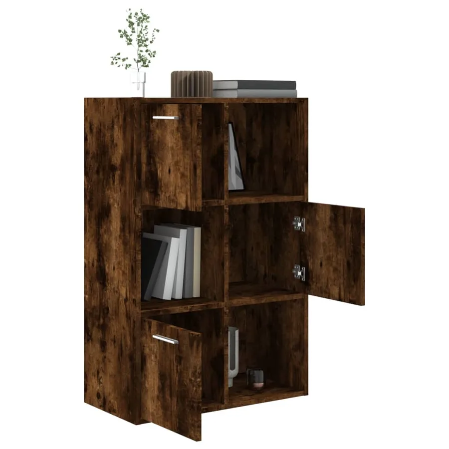 Armoire de rangement Chêne fumé 60x29,5x90 cm - 8