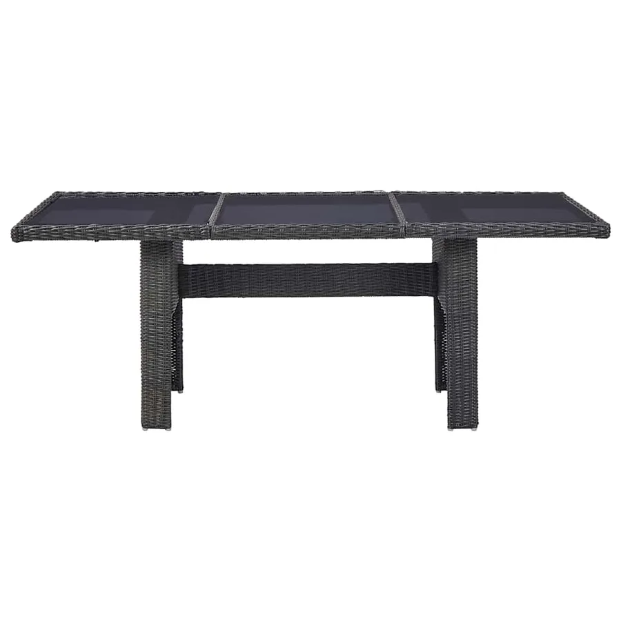 Ensemble à manger de jardin 9 pcs Résine tressée Noir - 10