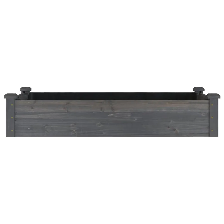 Lit surélevé de jardin doublure 120x60x25 cm bois massif sapin - 4