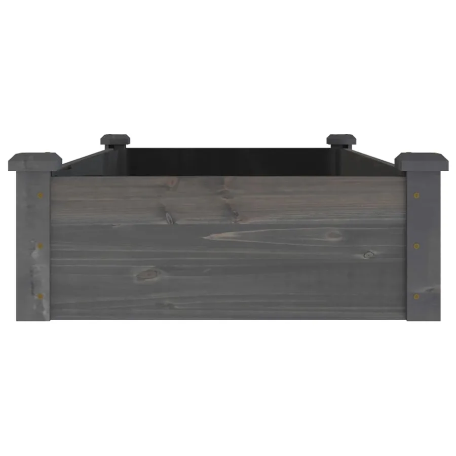 Lit surélevé de jardin doublure 120x60x25 cm bois massif sapin - 5