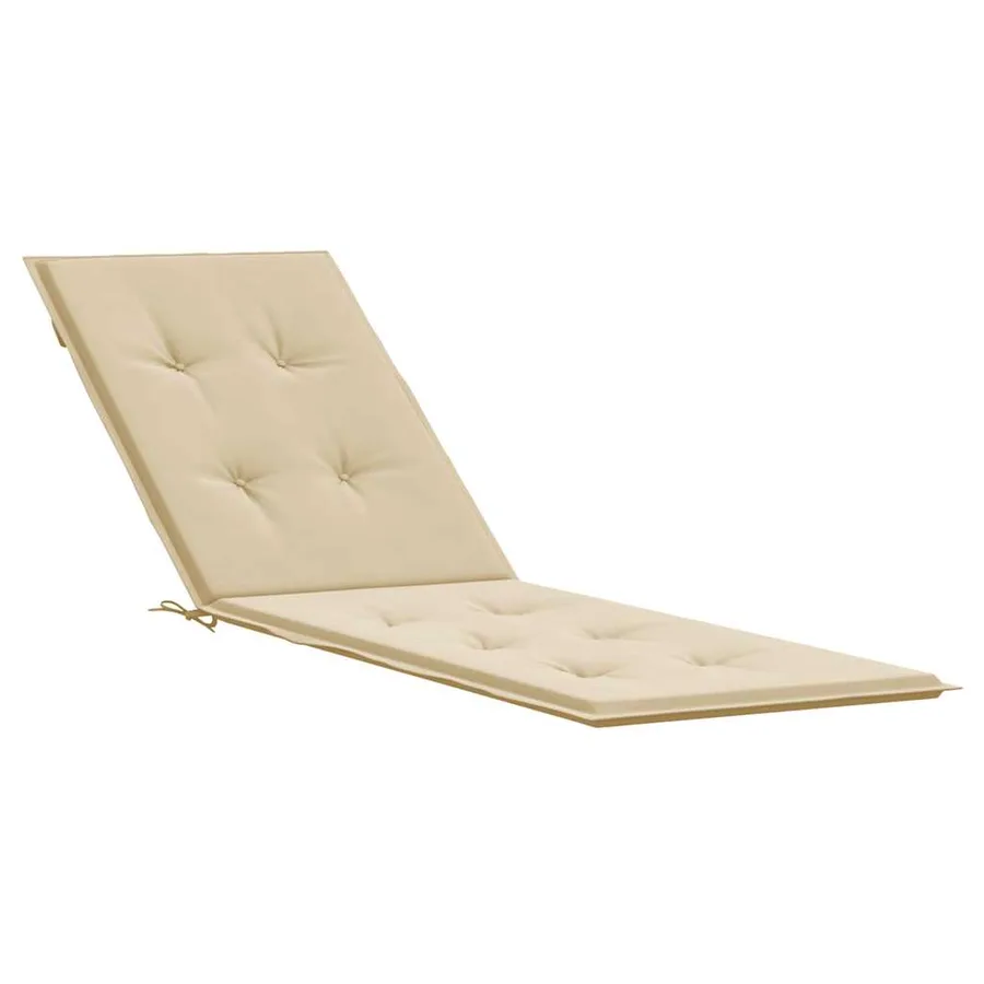 Coussin de chaise de terrasse beige (75+105)x50x4 cm - 2