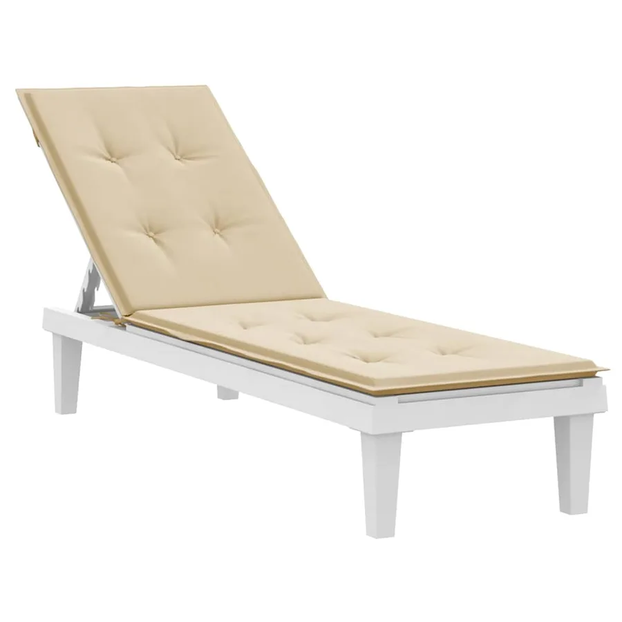 Coussin de chaise de terrasse beige (75+105)x50x4 cm - 3