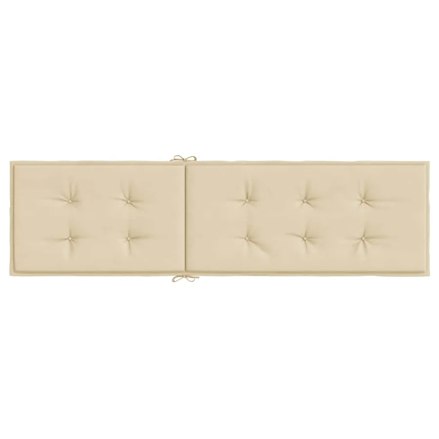 Coussin de chaise de terrasse beige (75+105)x50x4 cm - 5