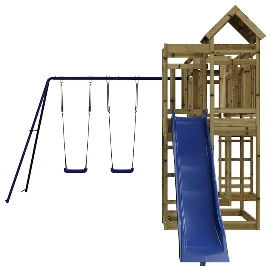 Aire de jeux d'extérieur bois de pin imprégné - 4