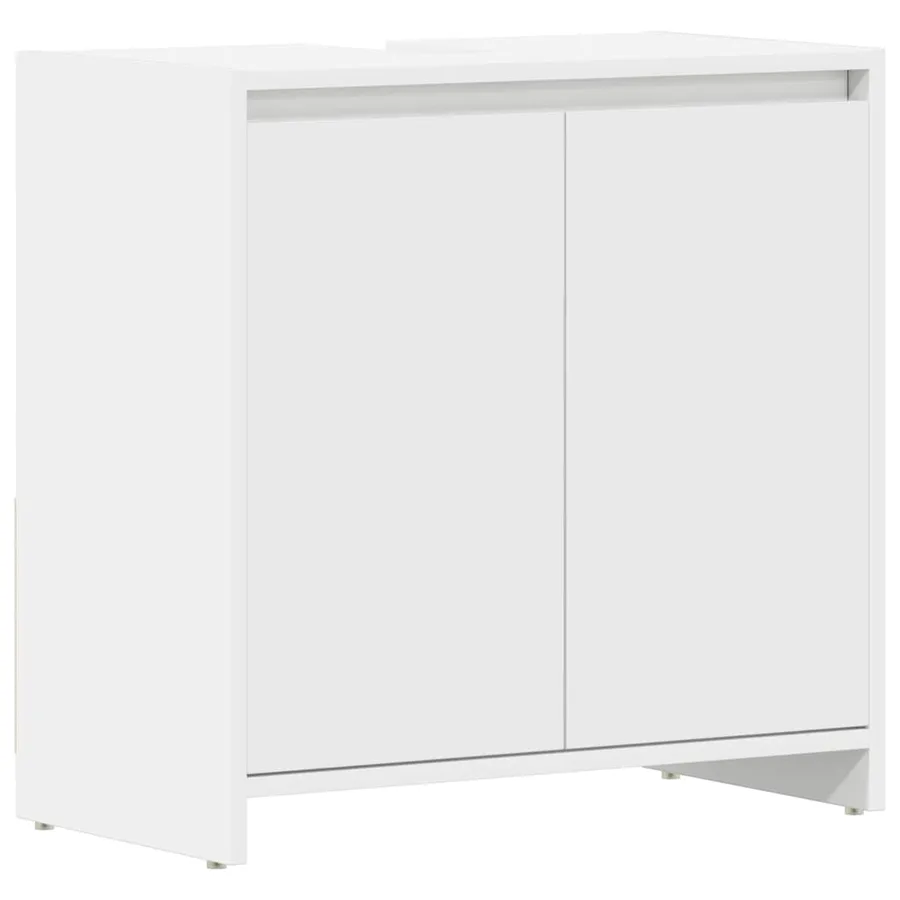 Armoire de salle de bain Blanc 60x33x61 cm Bois d'ingénierie - 2