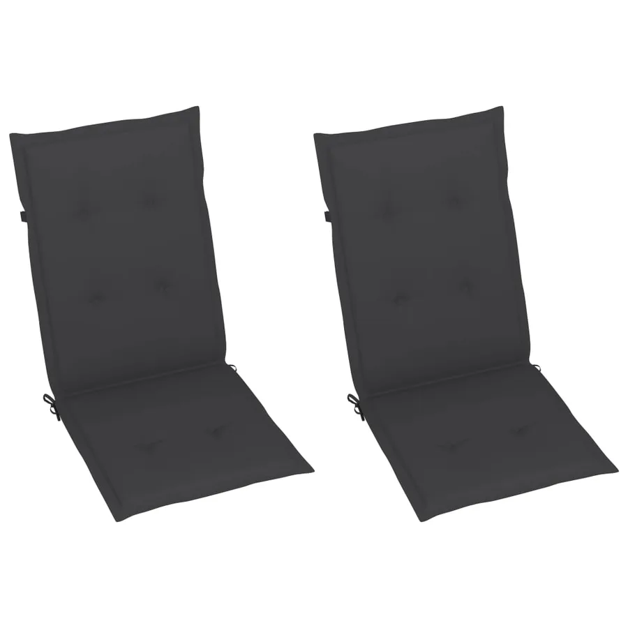 Chaise à bascule avec coussins Gris Bois d'acacia massif - 6