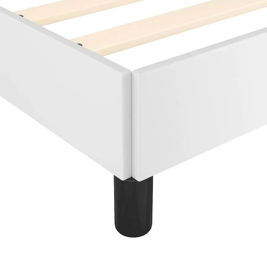 Cadre de lit avec tête de lit sans matelas blanc 90x190 cm - 7
