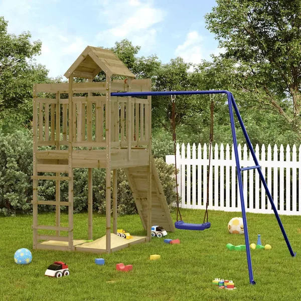 Aire de jeux d'extérieur bois de pin imprégné