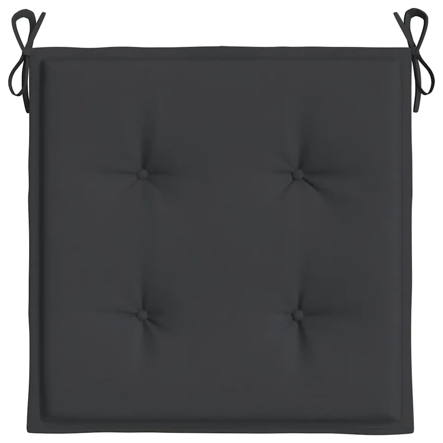 Coussins de chaise jardin lot de 4 noir 50x50x4 cm tissu oxford - 5