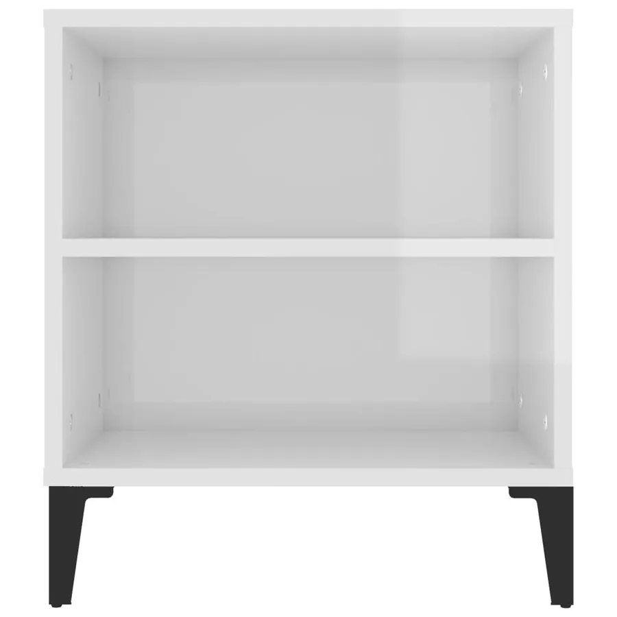 Meuble TV Blanc brillant 102x44,5x50 cm Bois d'ingénierie - 8