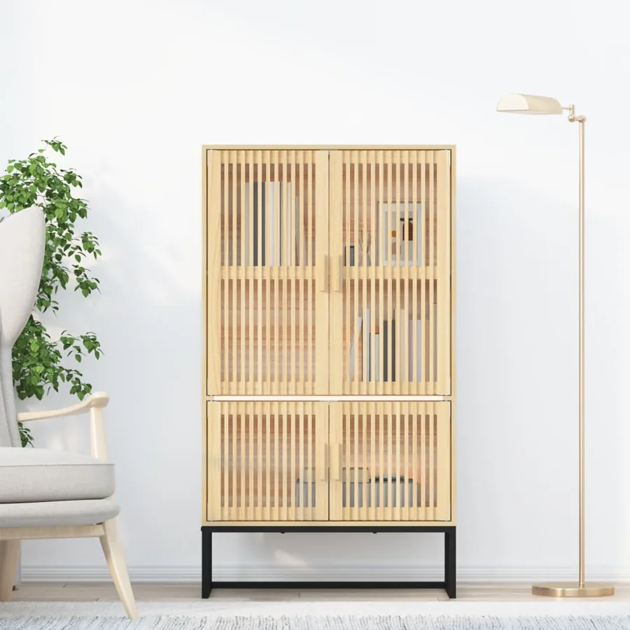 Buffet haut 70x35x125 cm bois d'ingénierie