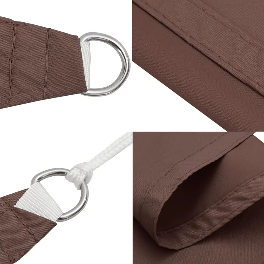 Voile de parasol Tissu Oxford rectangulaire 2x4 m marron - 6