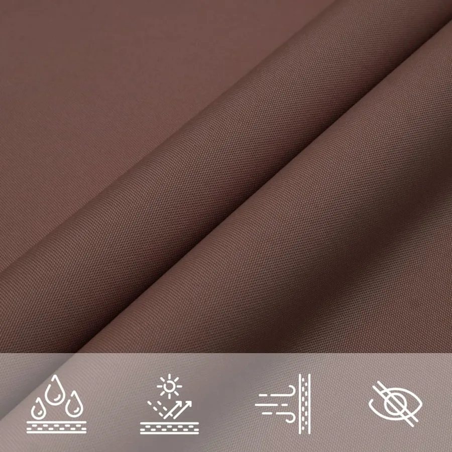 Voile de parasol Tissu Oxford rectangulaire 2x4 m marron - 7