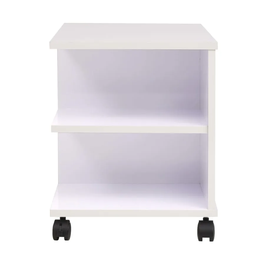 Étagère à roulettes 50x35x42 cm Blanc - 3