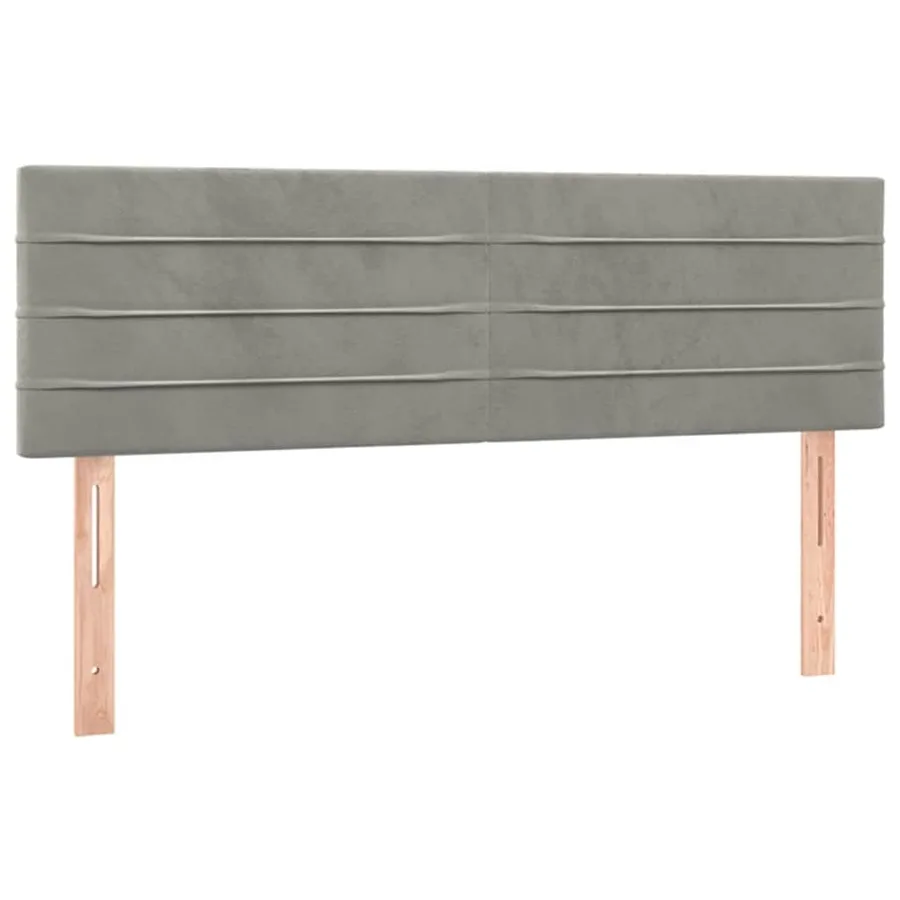 Têtes de lit Gris clair 144x5x78/88 cm Velours - 2