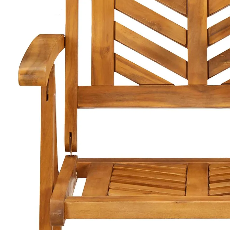 Chaises de jardin inclinables lot de 3 bois massif d'acacia - 9