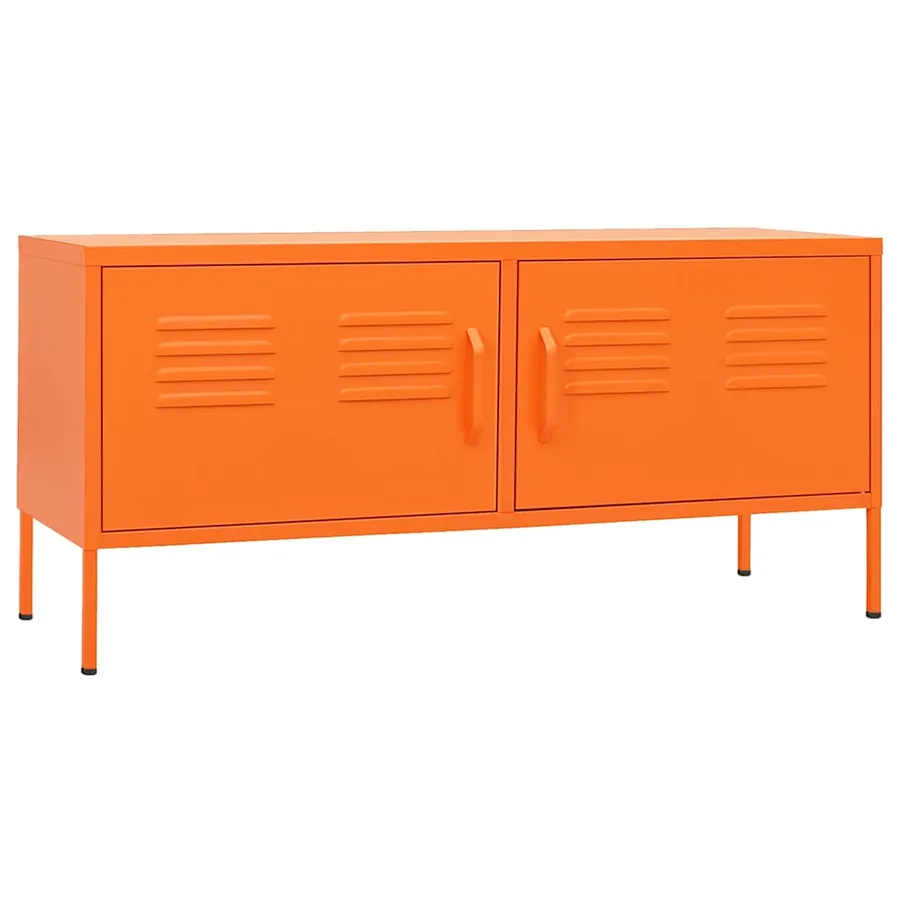 Meuble TV Orange 105x35x50 cm Acier - 2