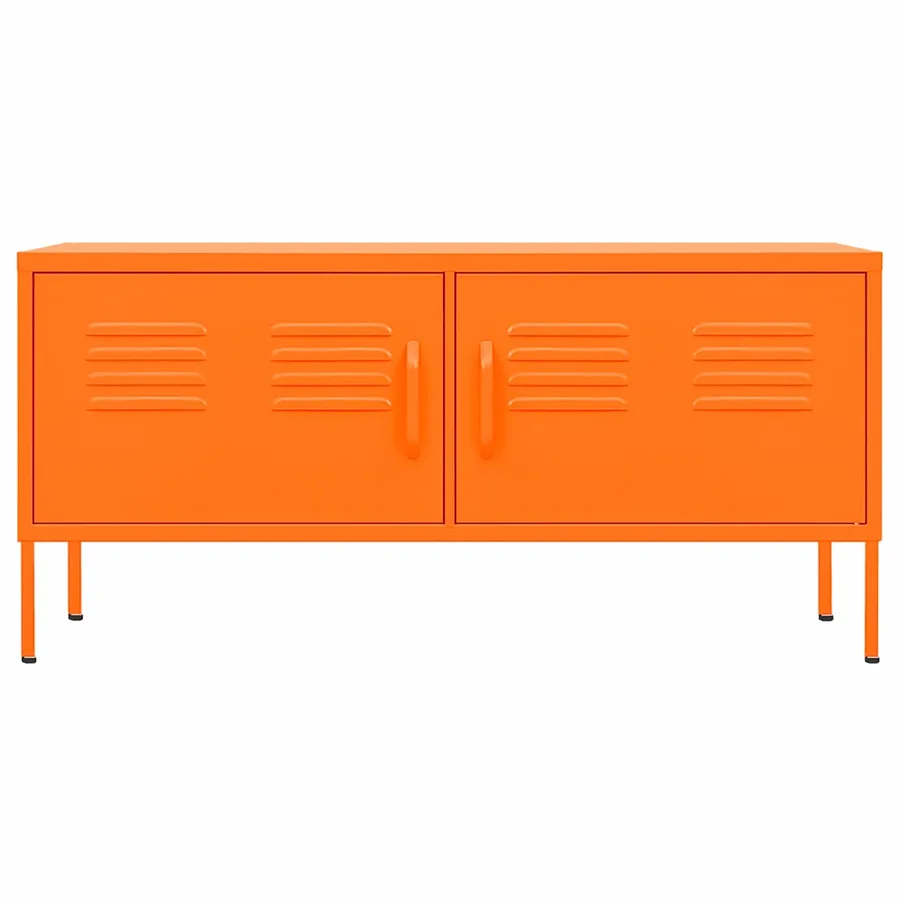 Meuble TV Orange 105x35x50 cm Acier - 3