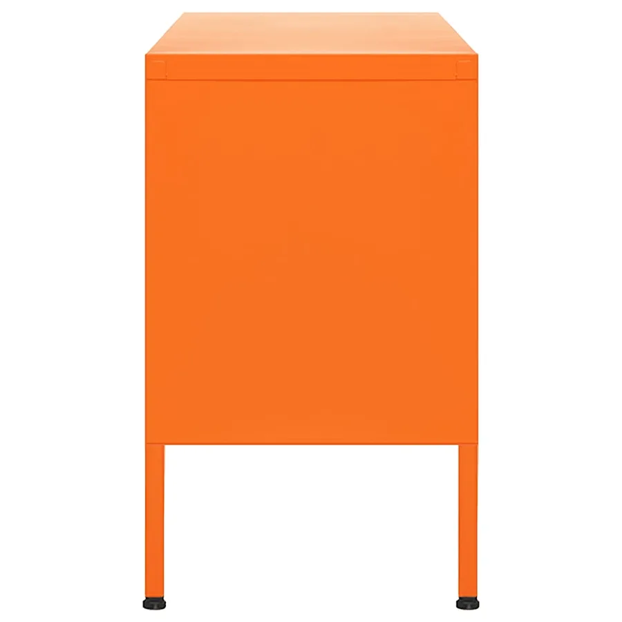 Meuble TV Orange 105x35x50 cm Acier - 4