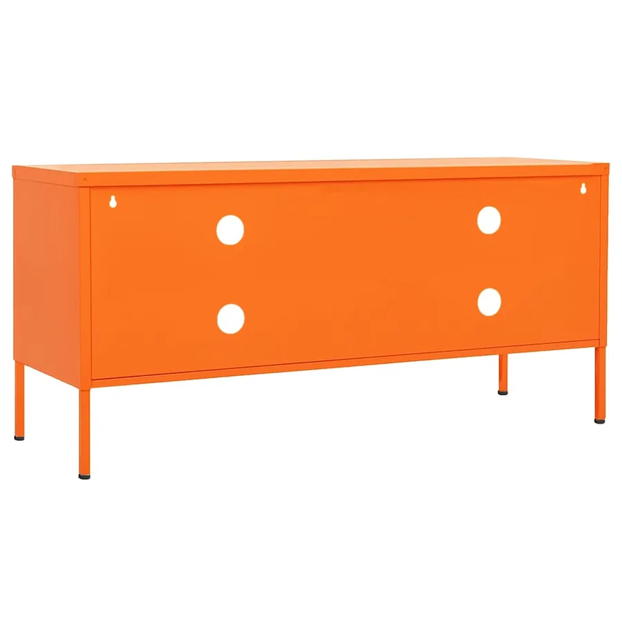 Meuble TV Orange 105x35x50 cm Acier - 5