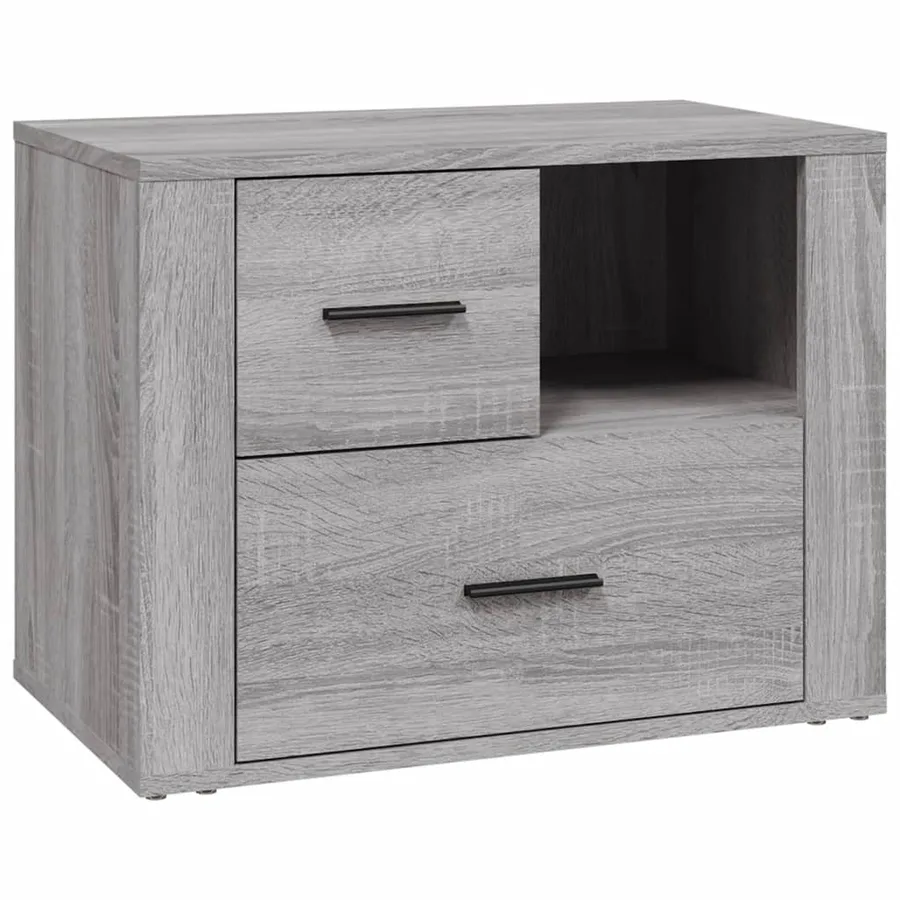 Table de chevet Sonoma gris 60x36x45 cm Bois d'ingénierie - 2