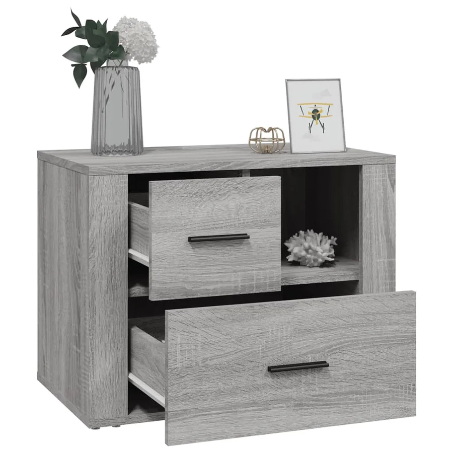 Table de chevet Sonoma gris 60x36x45 cm Bois d'ingénierie - 5