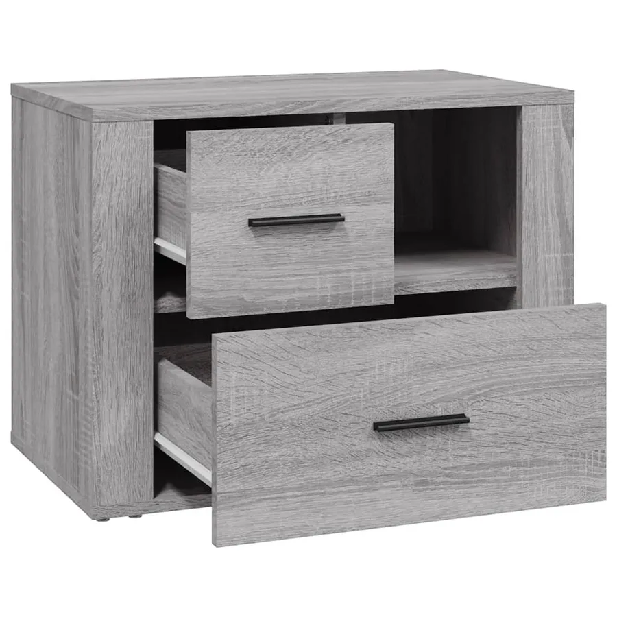 Table de chevet Sonoma gris 60x36x45 cm Bois d'ingénierie - 6