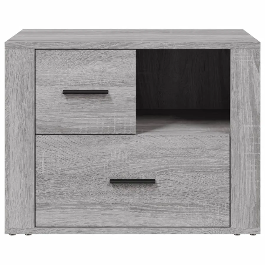Table de chevet Sonoma gris 60x36x45 cm Bois d'ingénierie - 7