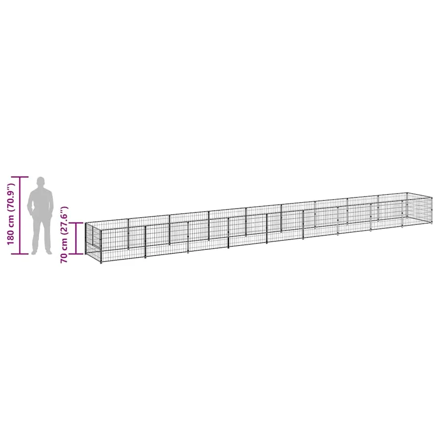 Chenil Argenté 9 m² Acier - 10